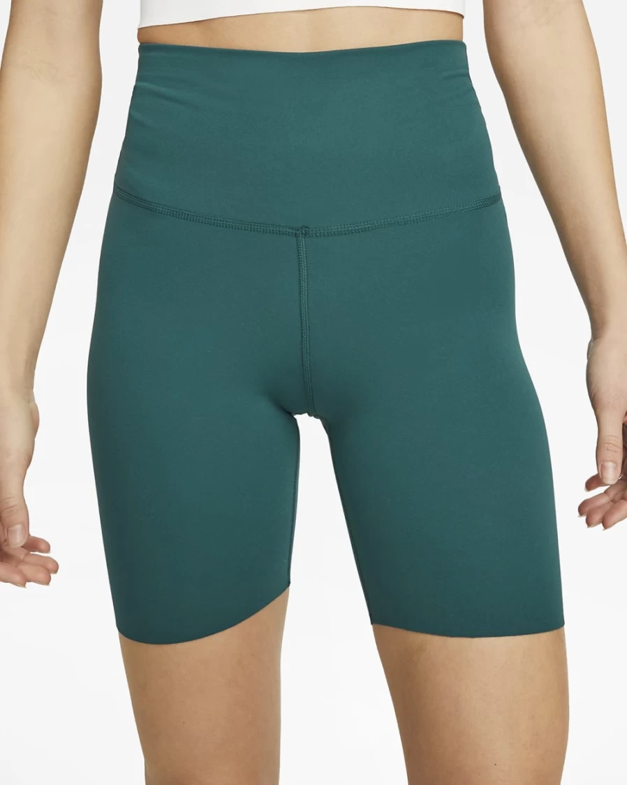 Nike Women's High-Waisted Yoga Shorts in Midnight Turquoise/Geode Teal - Luxe Comfort for Workouts