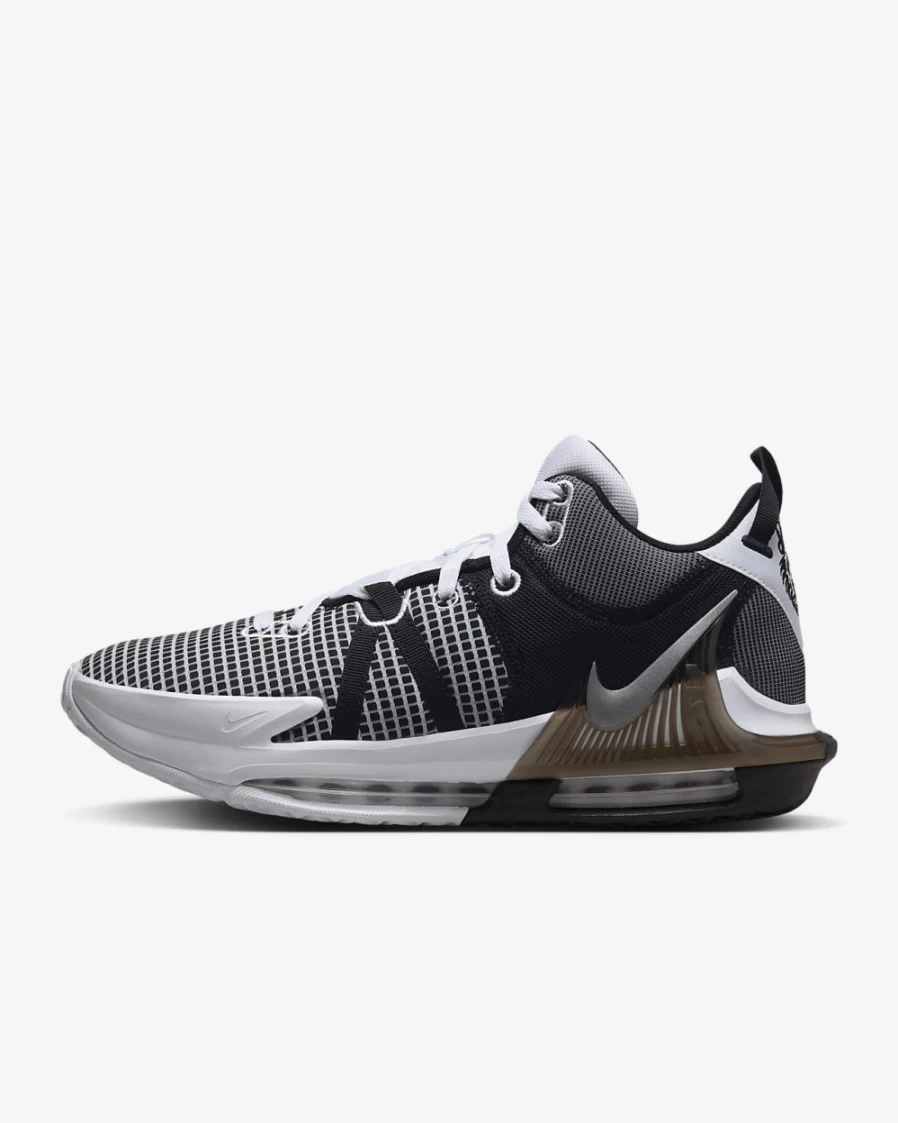 Nike LeBron Witness 7 Basketball Shoes for Men & Women - White/Black/Metallic Silver
