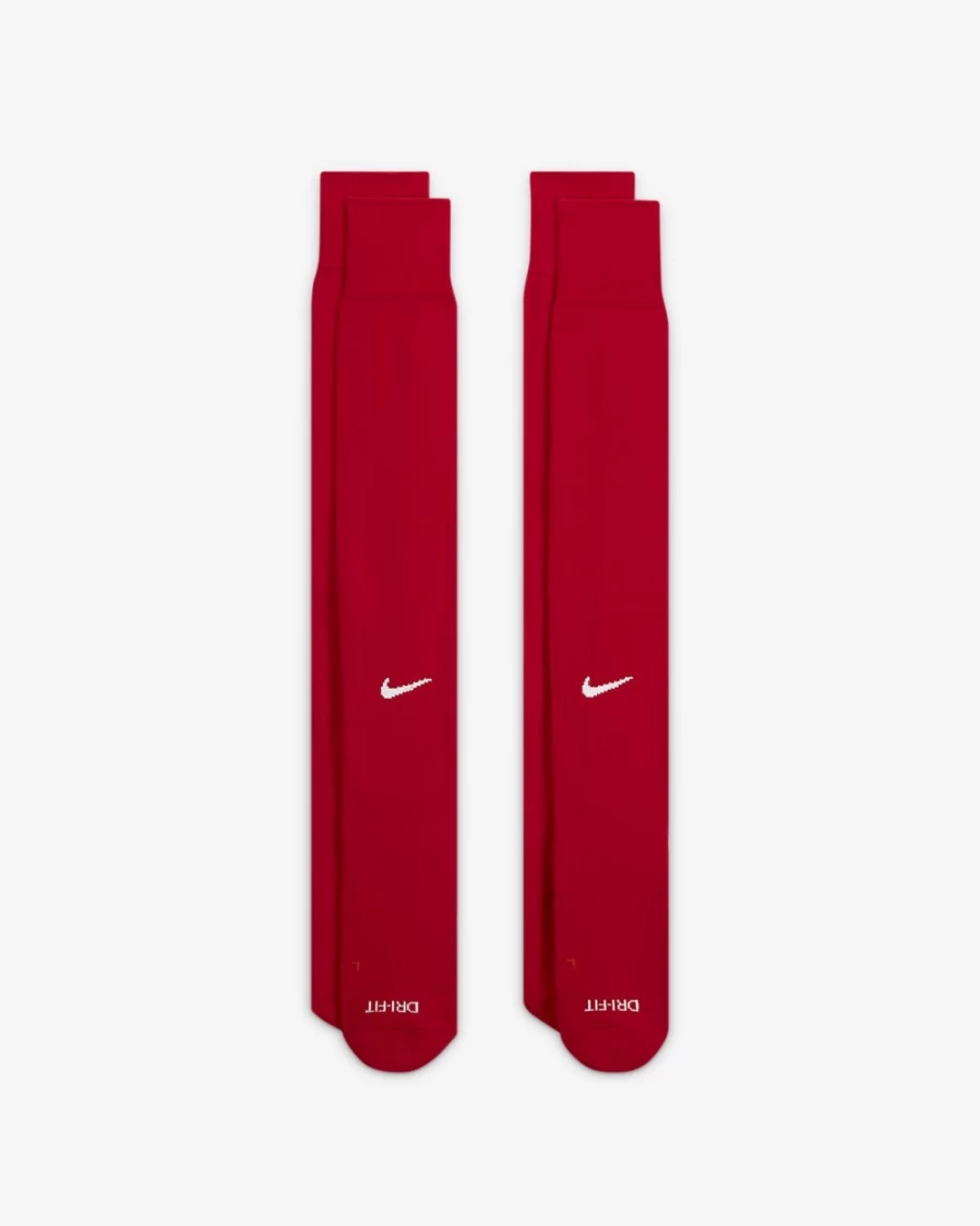 Nike University Red/White Baseball Socks for Men & Women - 2 Pairs Over-the-Calf Softball Socks