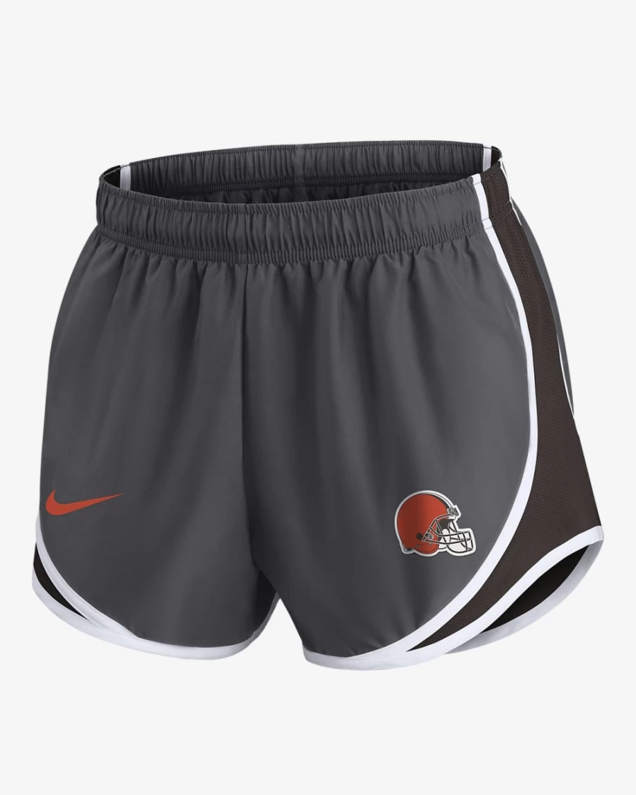 Nike Dri-FIT Logo Tempo NFL Cleveland Browns Women's Shorts in Anthracite/Brown