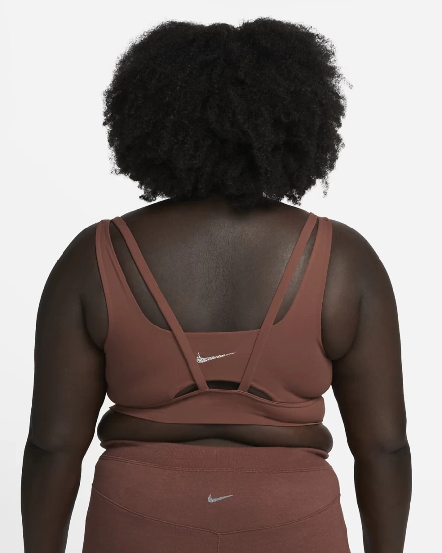 Nike Dri-FIT Alate Ellipse Women's Medium-Support Longline Sports Bra - Dark Pony/Sail - Plus Size