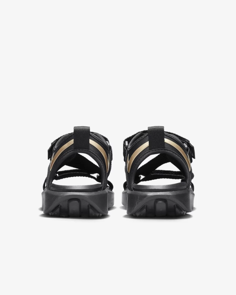Nike Vista Women's Sandals - Black & Metallic Gold Sporty Comfort Slide Sandals for Women