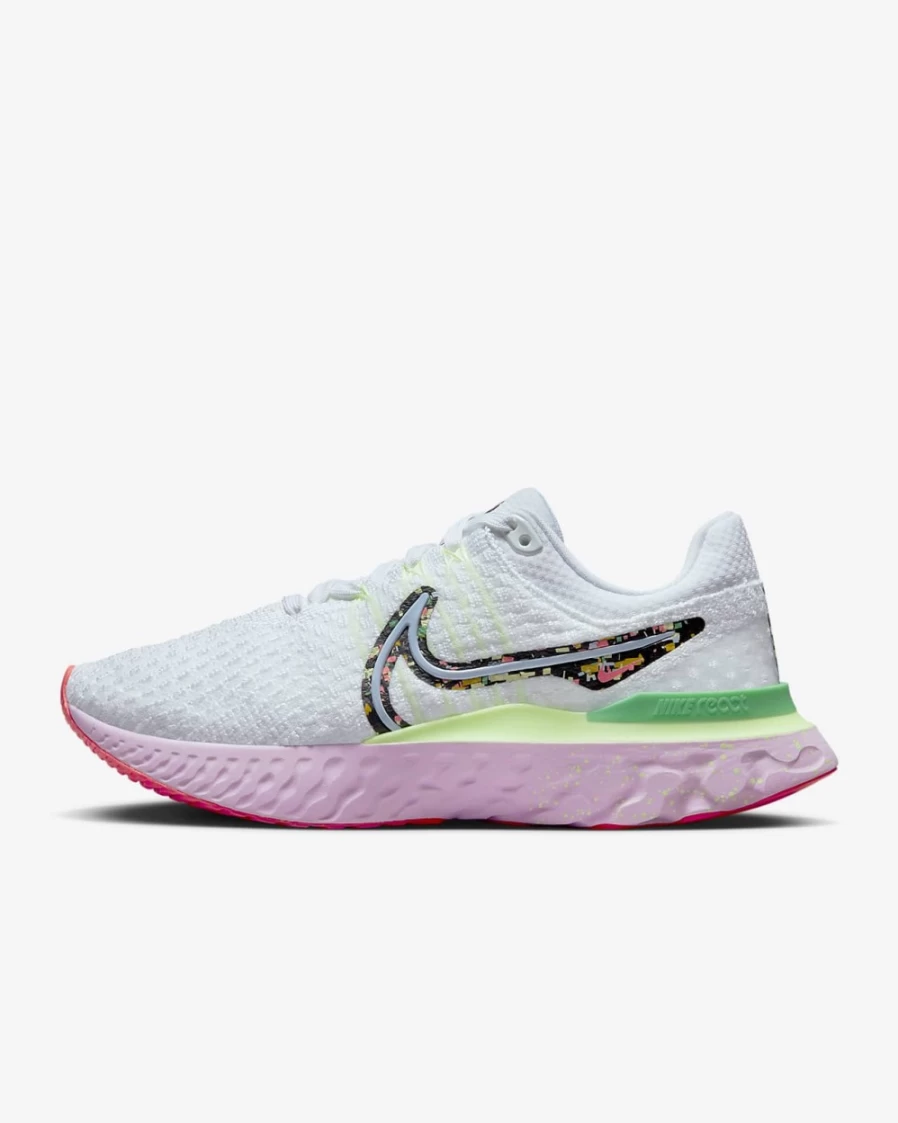 Nike React Infinity 3 Women's Road Running Shoes - White/Hot Punch/Pink Foam/Cobalt Bliss