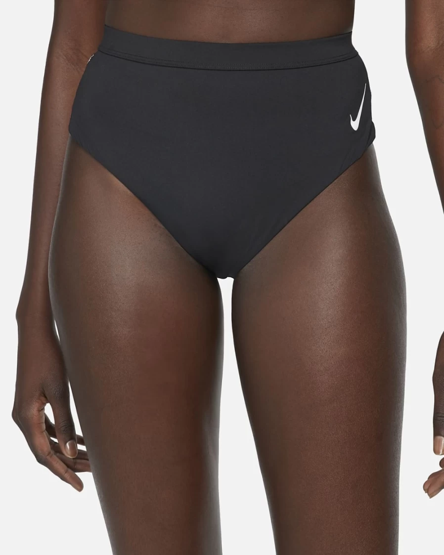 Nike Women's High Waist Cheeky Bottom Swimwear - Black Sneakerkini Bikini Set
