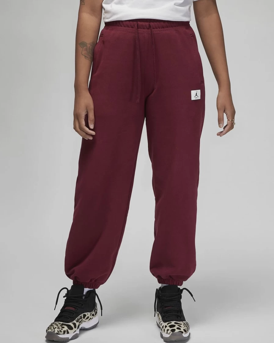 Nike Jordan Flight Fleece Women's Pants - Cherrywood Red, Comfortable Athletic Joggers for Women