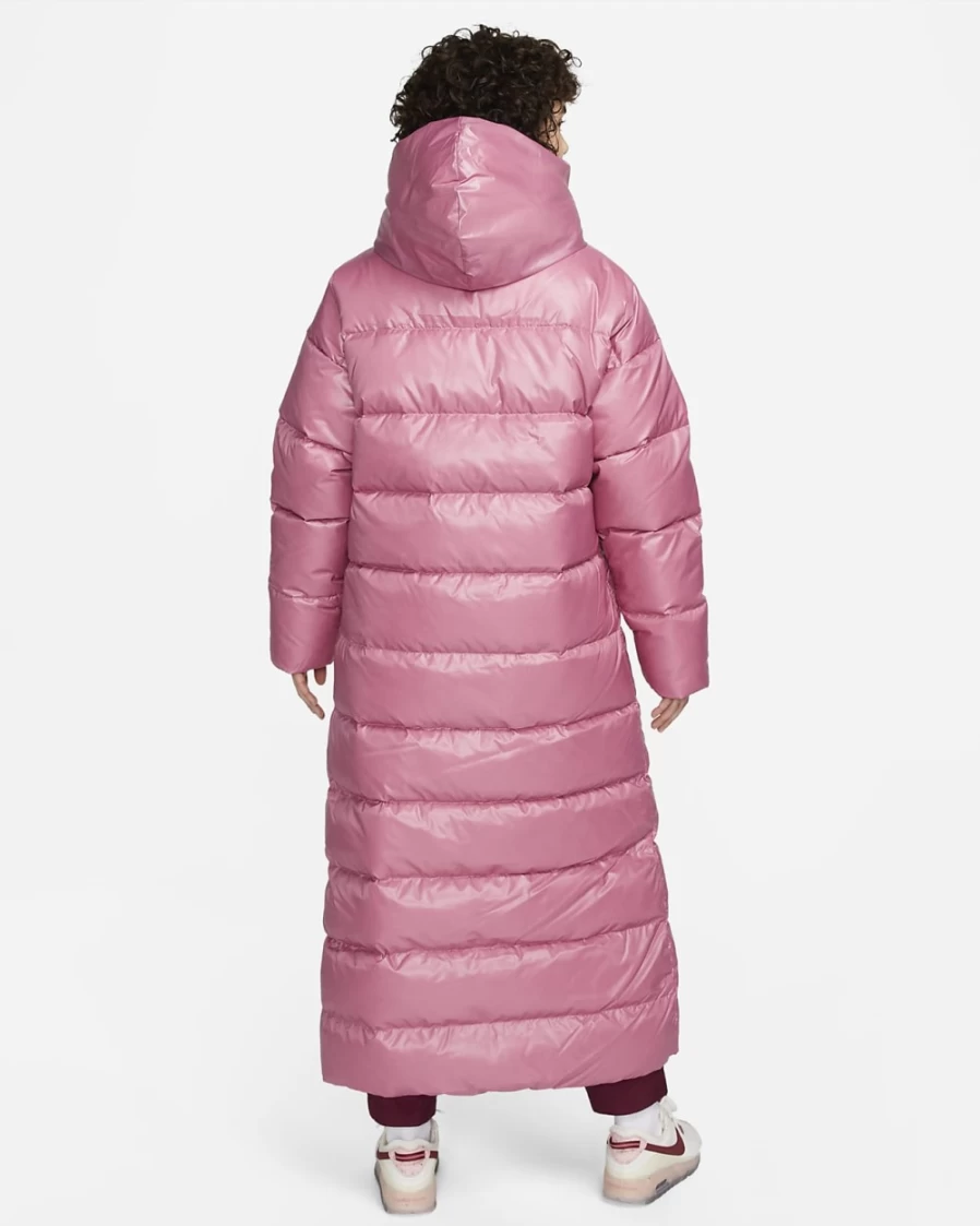 Nike Therma-FIT Women's Parka Jacket - Desert Berry/White, Weather-Ready Sportswear for Outdoor Activities