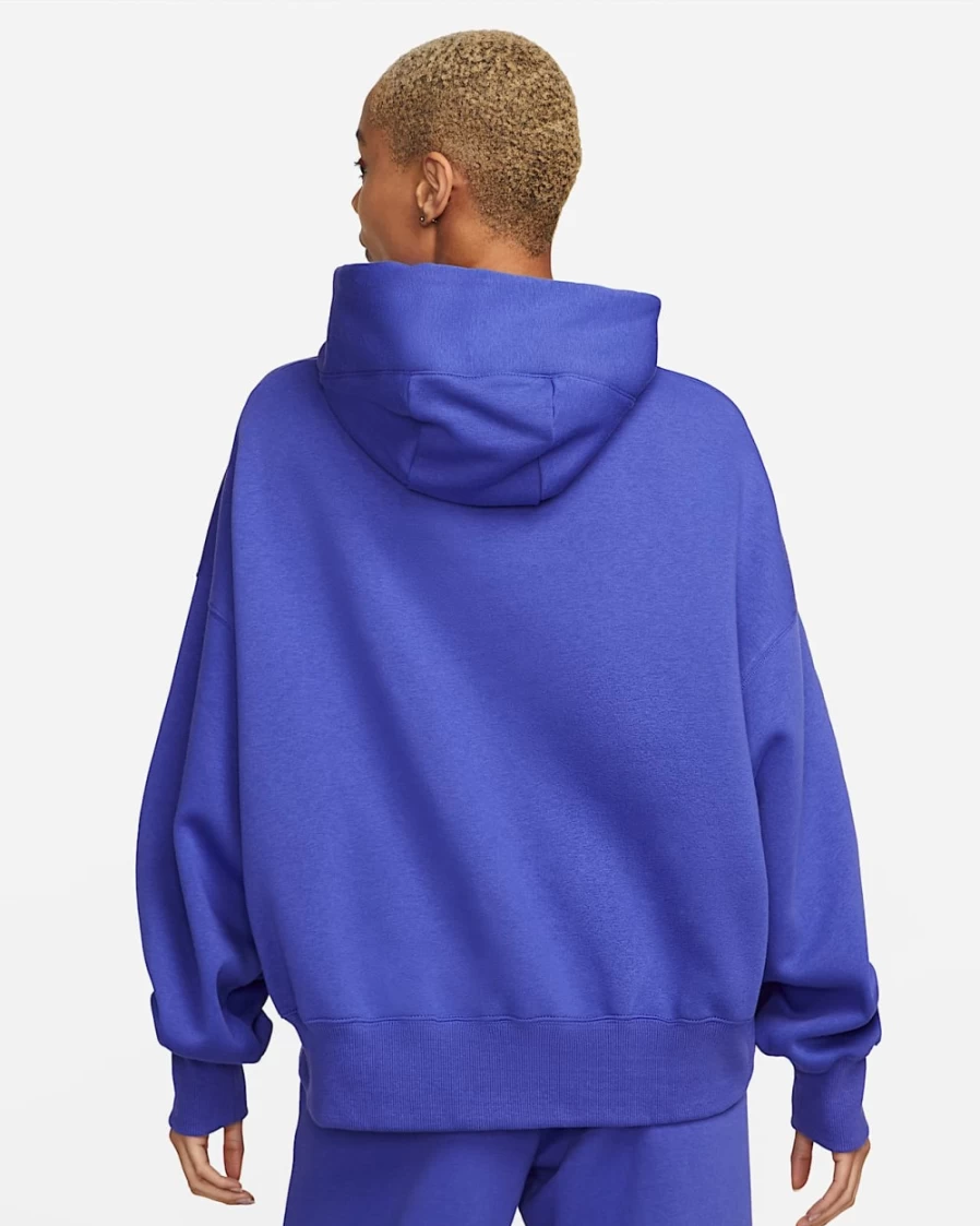 Nike Women's Lapis/Sail Oversized Phoenix Fleece Pullover Hoodie - Sportswear Comfort & Style