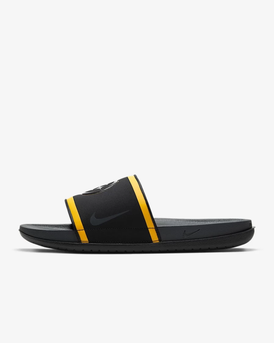 Nike Offcourt NFL Pittsburgh Steelers Slide Sandals for Men & Women - Black/University Gold/Anthracite