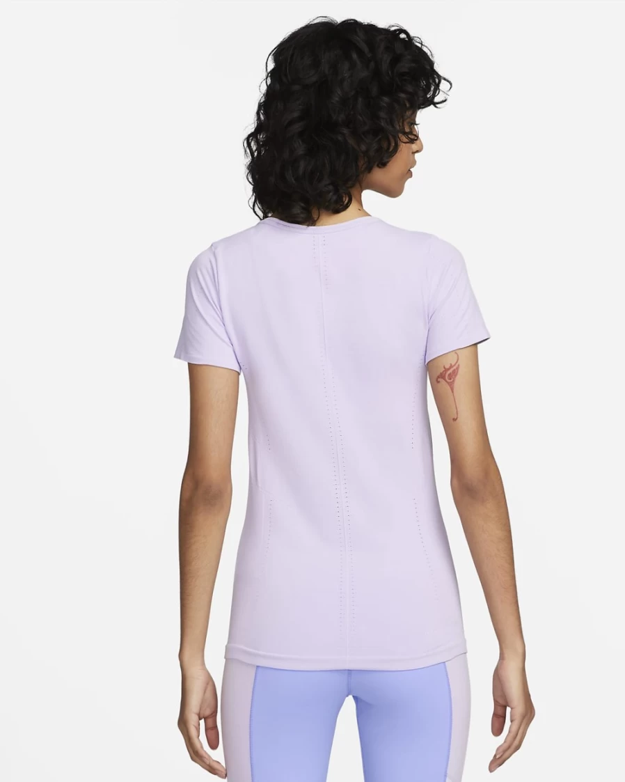 Nike Dri-FIT ADV Aura Women's Slim-Fit Short-Sleeve Top - Doll Color Lightweight Workout Shirt