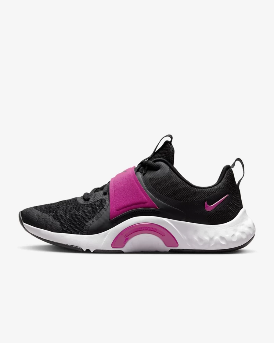 Nike Renew In-Season TR 12 Women's Training Shoes - Black/Dark Smoke Grey/White/Active Pink