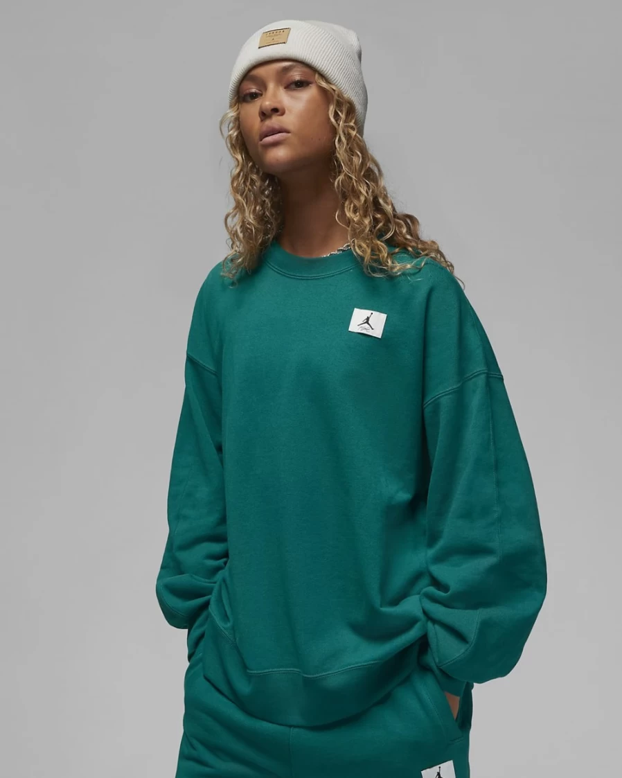 Nike Jordan Flight Women's Bright Spruce Fleece Crew Sweatshirt
