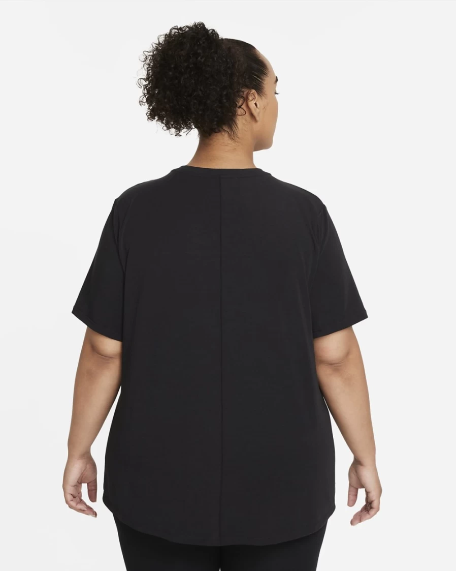Nike Dri-FIT UV Luxe Women's Plus Size Short-Sleeve T-Shirt - Black, Moisture-Wicking & Sun Protection