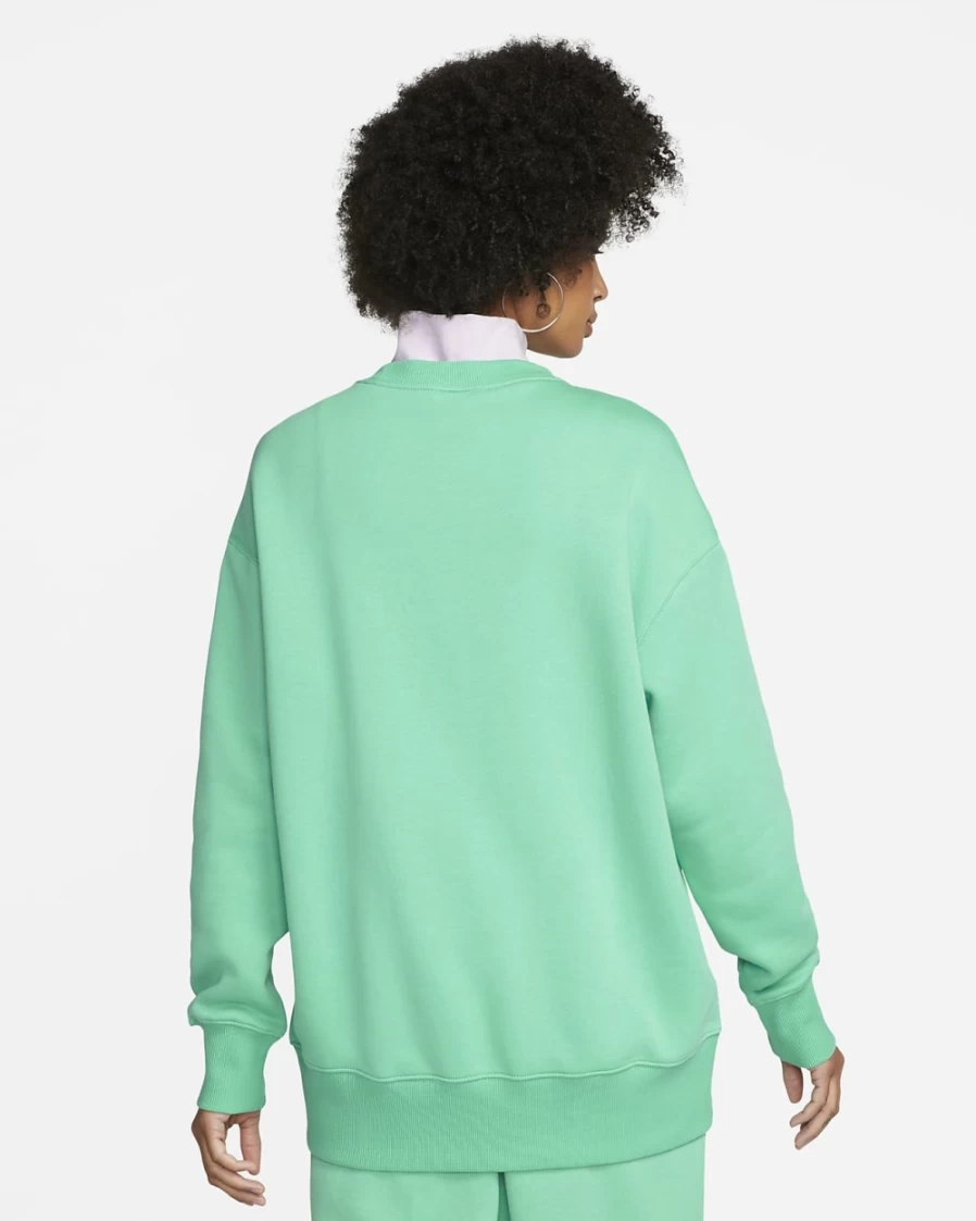 Nike Women's Light Menta Oversized Phoenix Fleece Crewneck Sweatshirt | Sportswear Comfort