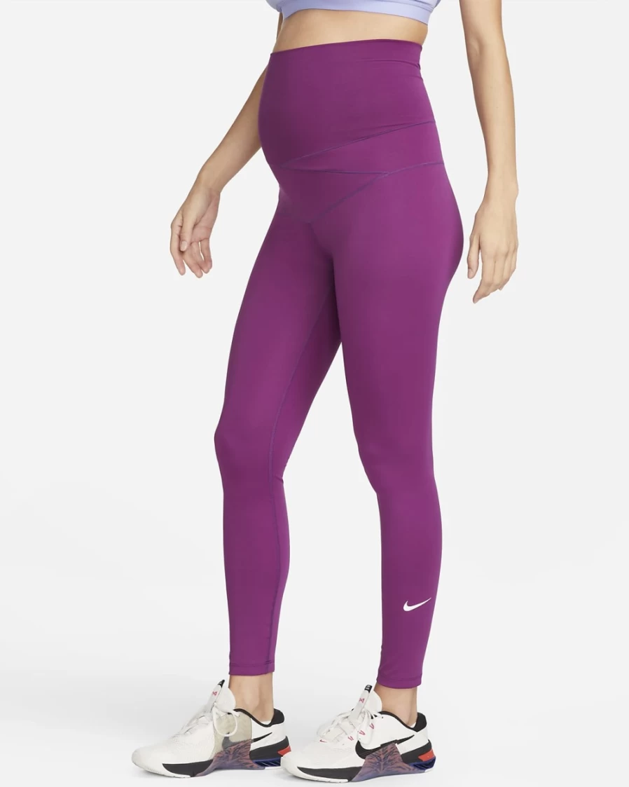Nike Women's High-Waisted Maternity Leggings - Viotech/White