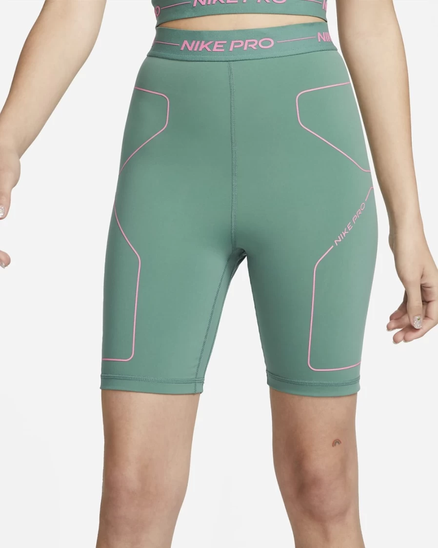Nike Pro Women's 7" High-Rise Training Shorts in Bicoastal/Pinksicle - Lightweight Workout Shorts for Women