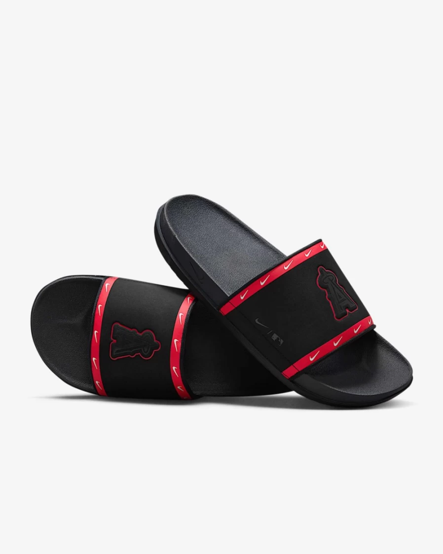 Nike Offcourt Slide MLB Los Angeles Angels Black University Red White Anthracite Sandals for Men and Women