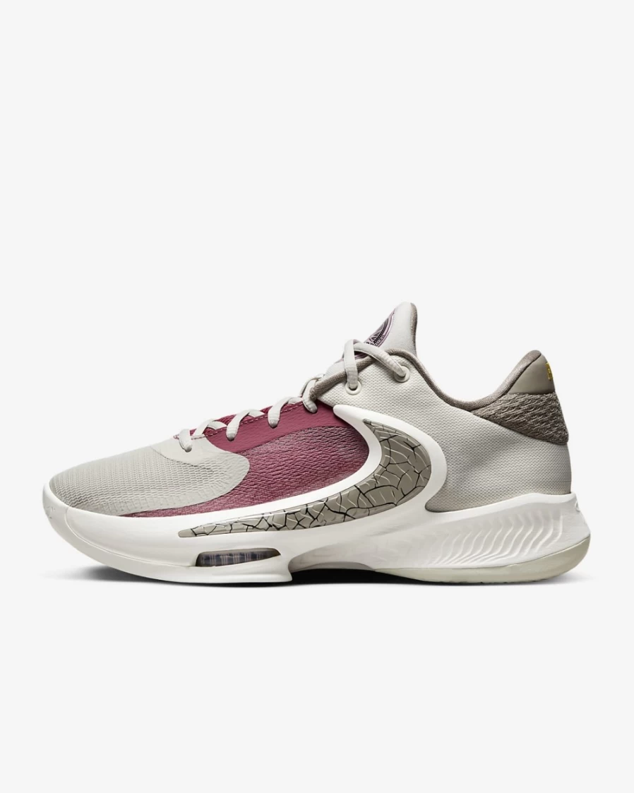 Nike Zoom Freak 4 "Kolossaio" Basketball Shoes for Men & Women - Light Bone/Sail/Sweet Beet/Moon Fossil