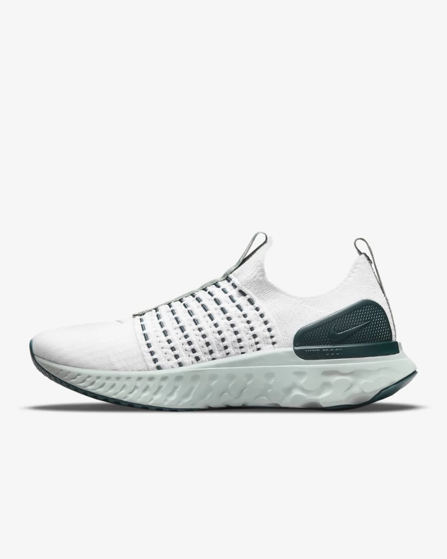 Nike React Phantom Run Flyknit 2 Women's Road Running Shoes - Platinum Tint/Dark Teal Green/Jade Smoke/Light Silver