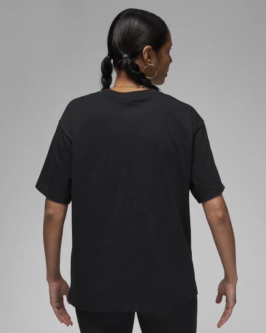 Nike Women's Black Boxy T-Shirt - Jordan Brand Casual Tee