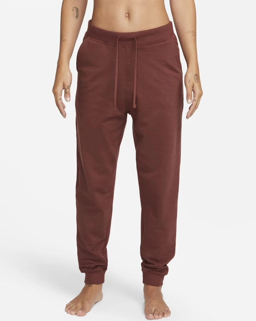Nike Women's Yoga Luxe 7/8 Fleece Joggers in Dark Pony & Iron Grey - Comfortable Workout Pants for Yoga & Running