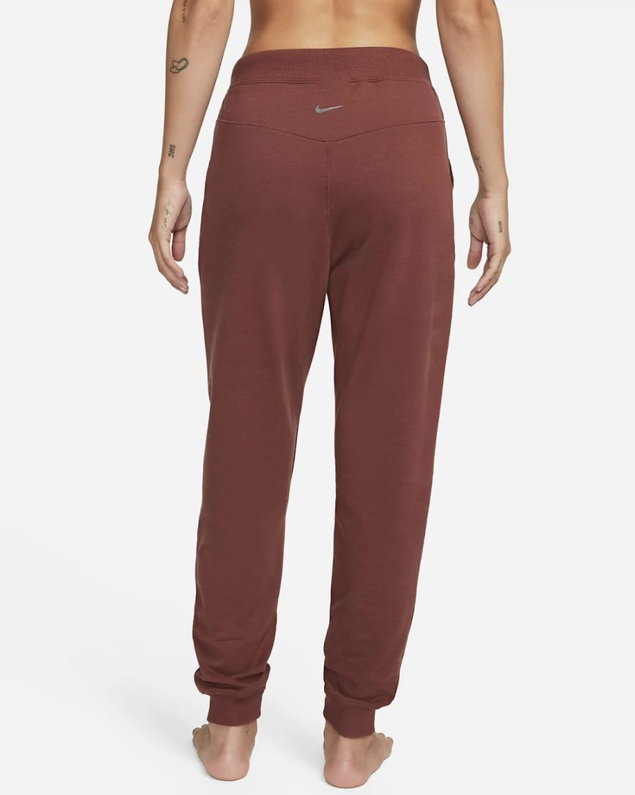 Nike Women's Yoga Luxe 7/8 Fleece Joggers in Dark Pony & Iron Grey - Comfortable Workout Pants