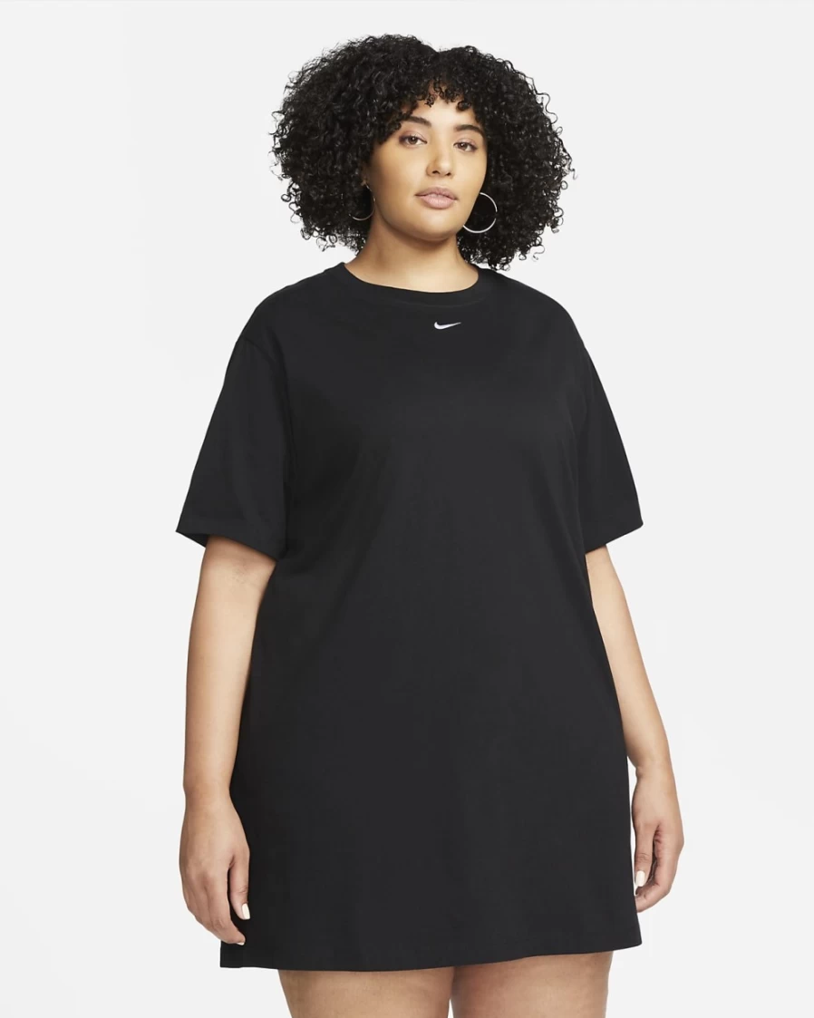 Nike Women's Plus Size Essential Sportswear Dress - Black & White Athletic Wear