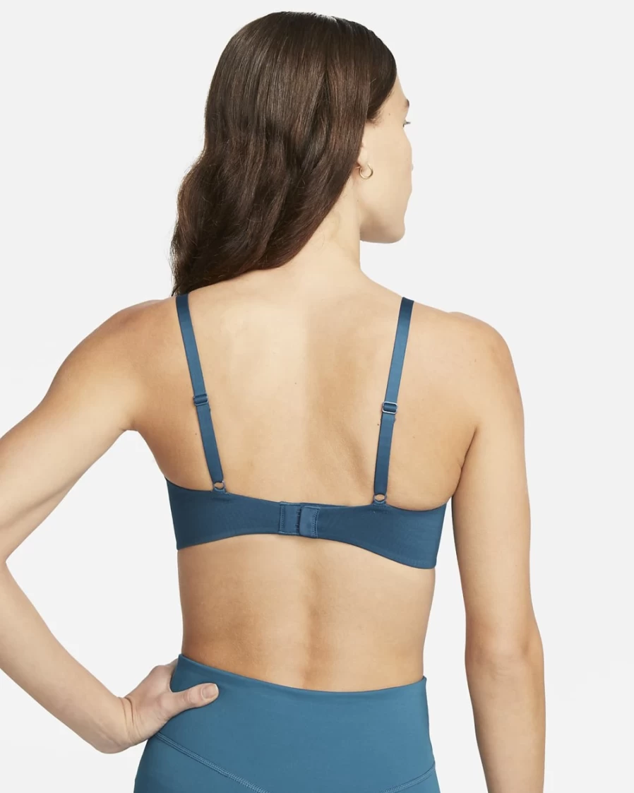 Nike Alate Minimalist Women's Light-Support Padded Sports Bra - Valerian Blue/Blackened Blue - Breathable Workout Top for Running & Yoga