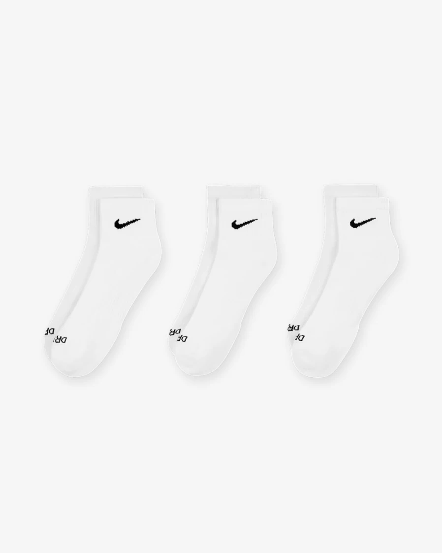 Nike Everyday Plus Cushioned Training Socks 3-Pack - White/Black for Men & Women
