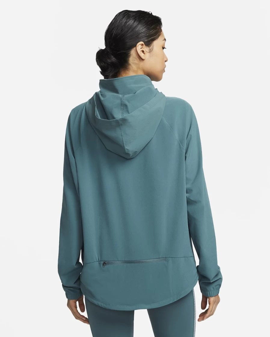Nike Pro Dri-FIT Women's Ash Green/White 1/4-Zip Packable Training Cover-Up