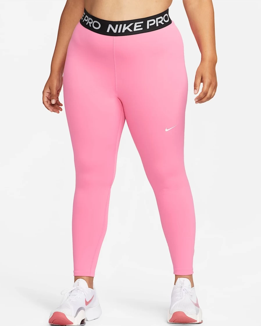 Nike Pro 365 Women's Plus Size Leggings - Pinksicle, Black & White High-Waisted Workout Tights
