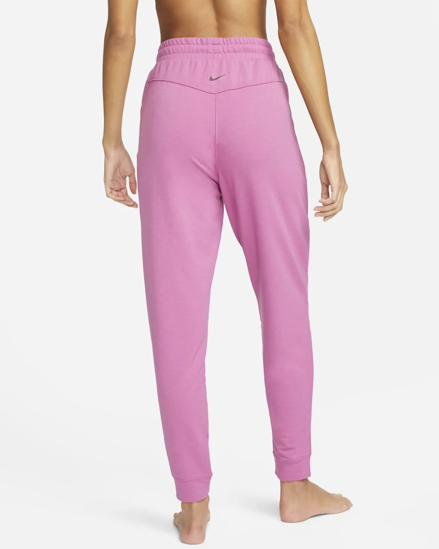 Nike Women's Cosmic Fuchsia/Iron Grey Dri-FIT 7/8 Fleece Yoga Joggers