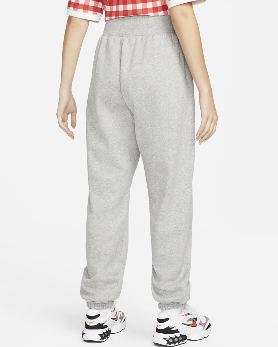 Nike Women's High-Waisted Oversized Sweatpants - Dark Grey Heather/Sail - Phoenix Fleece Sportswear