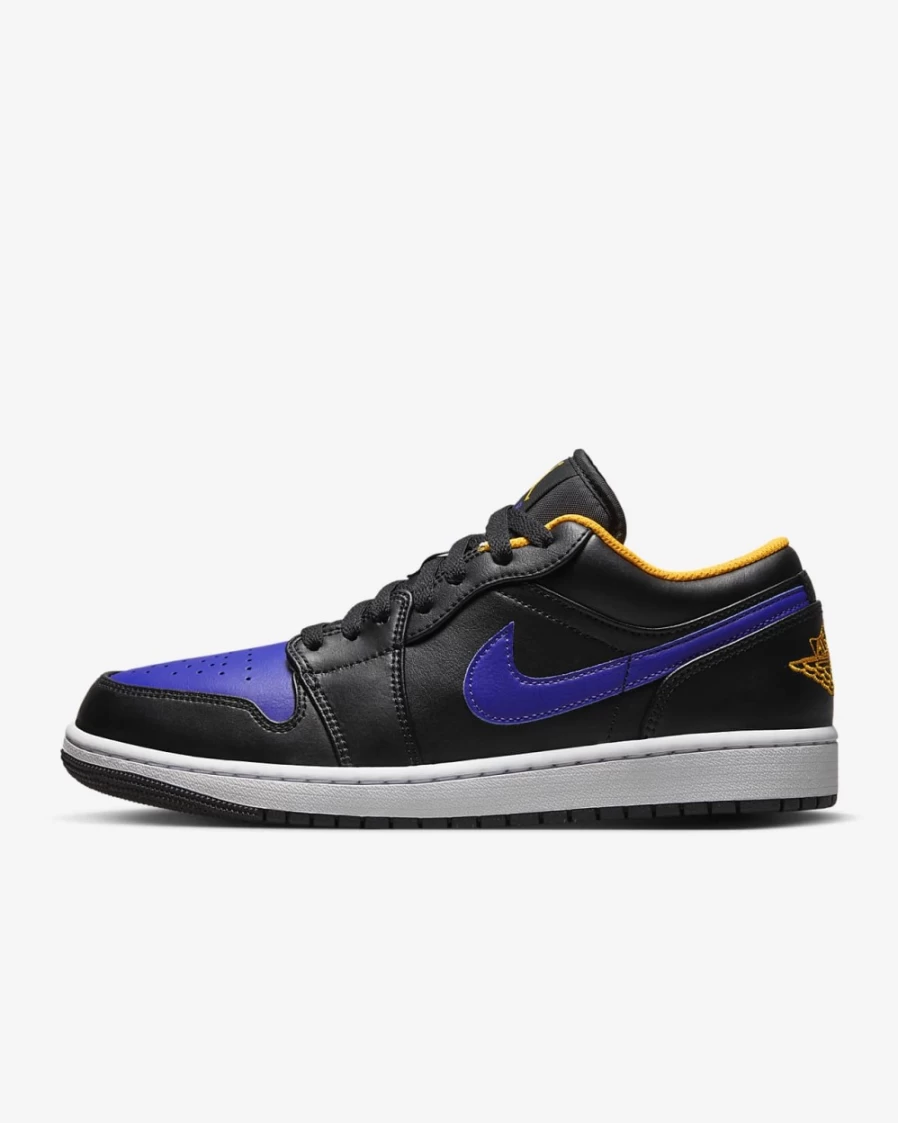 Nike Air Jordan 1 Low Men's & Women's Shoes - Black/Taxi/Dark Concord