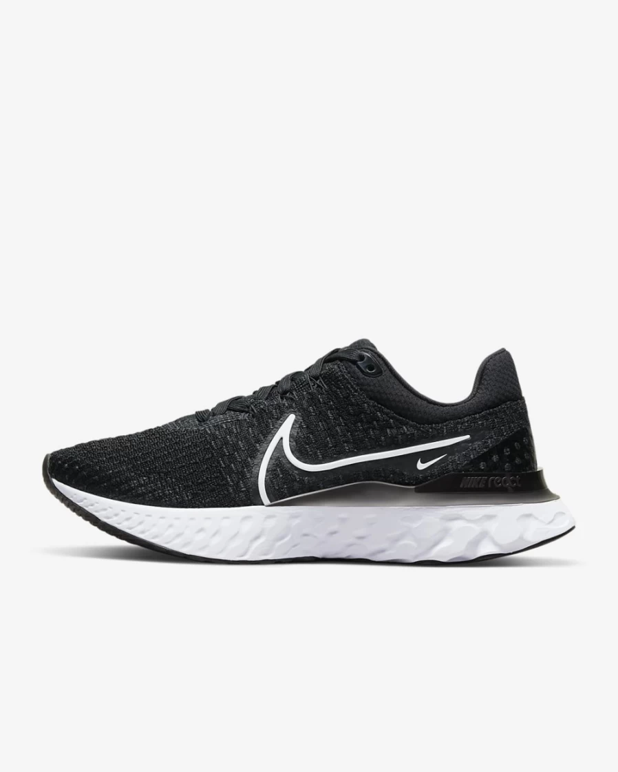 Nike React Infinity 3 Women's Road Running Shoes - Black/White | Lightweight Cushioned Sneakers for Women