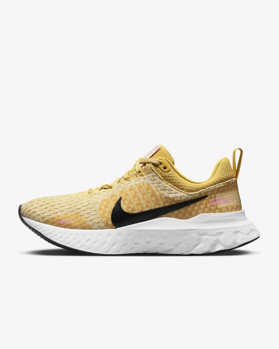 Nike React Infinity 3 Women's Road Running Shoes - Wheat Gold/Pink Spell/Light Cream/Black