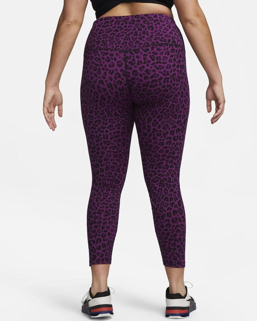 Nike Women's Viotech/White High-Waisted Printed Plus Size Leggings