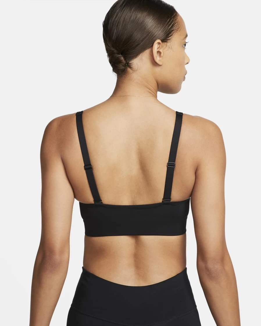 Nike Indy Plunge Cutout Women's Medium-Support Padded Sports Bra - Black/Dark Smoke Grey