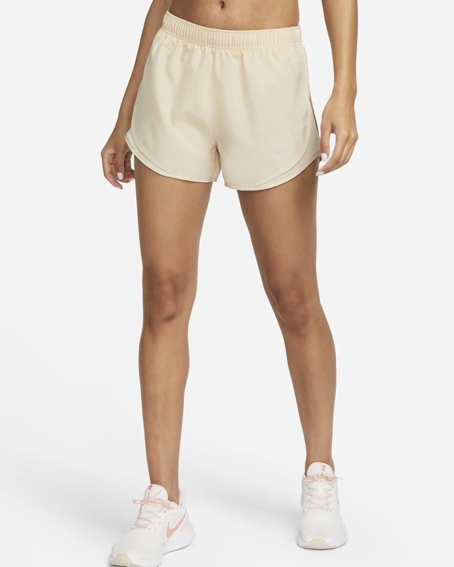 Nike Women's Tempo Brief-Lined Running Shorts - Sanddrift/Wolf Grey