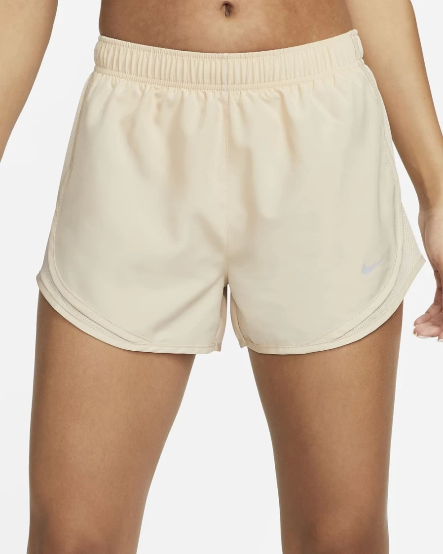 Nike Women's Tempo Brief-Lined Running Shorts - Sanddrift/Wolf Grey