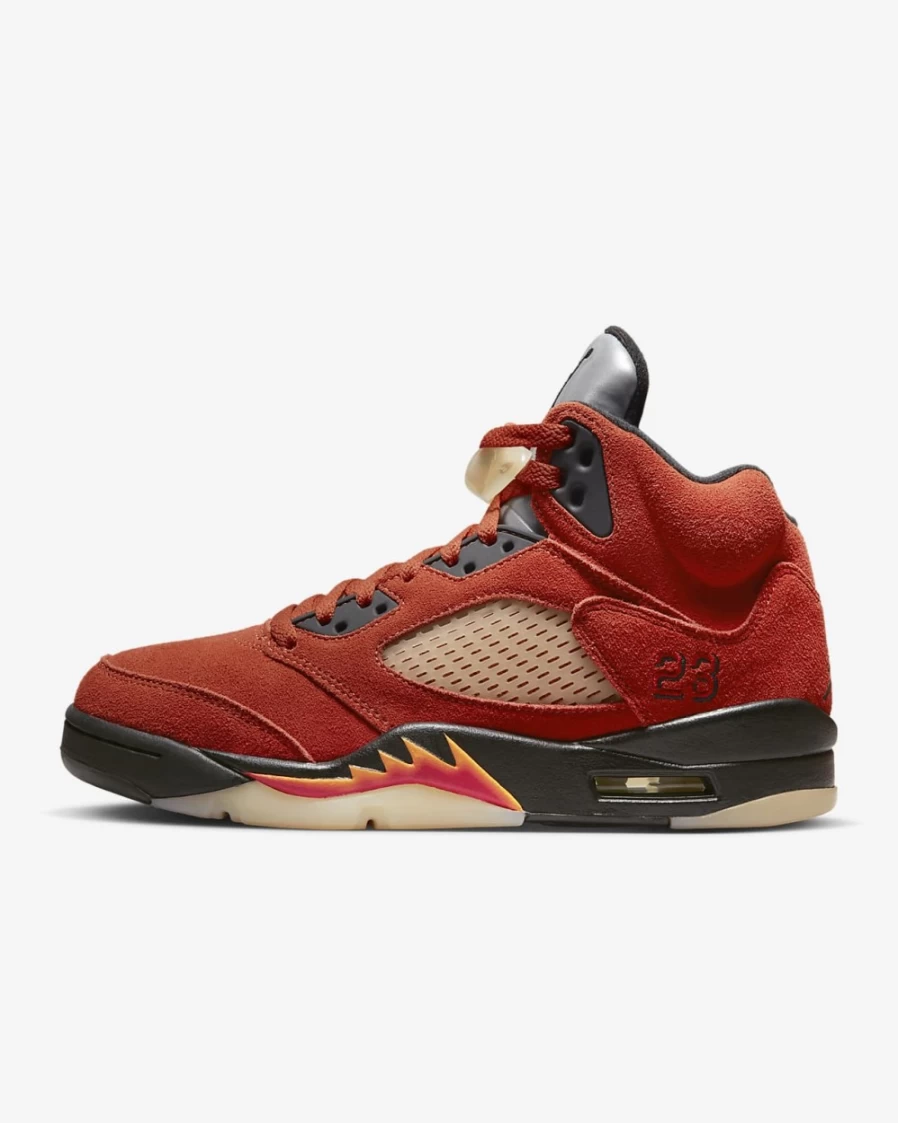 Nike Air Jordan 5 Retro Women's Shoes - Martian Sunrise/Fire Red/Muslin/Black