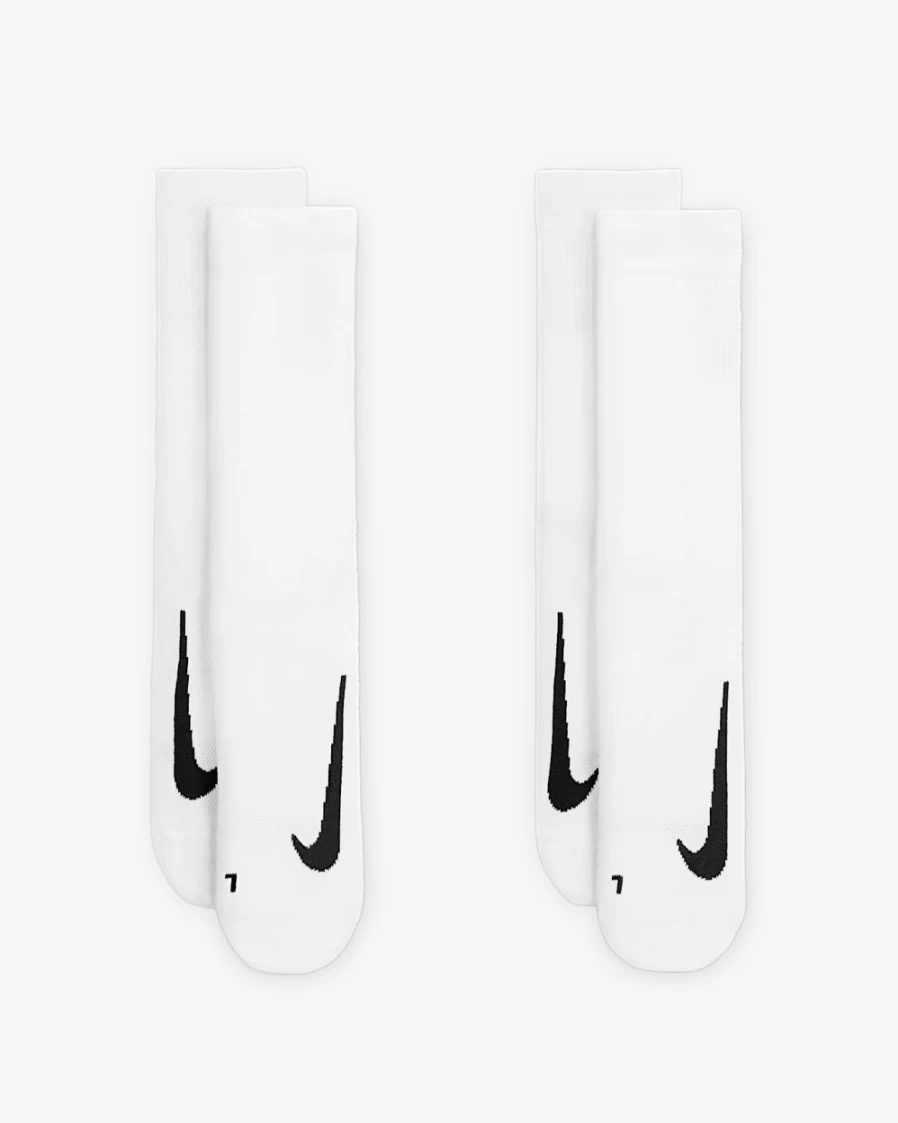 Nike Multiplier Crew Socks 2-Pack - White/Black for Men & Women