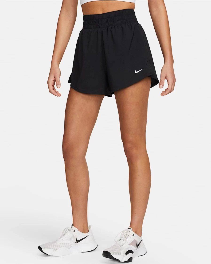 Nike Dri-FIT One Women's High-Waisted 3" 2-in-1 Running Shorts - Black