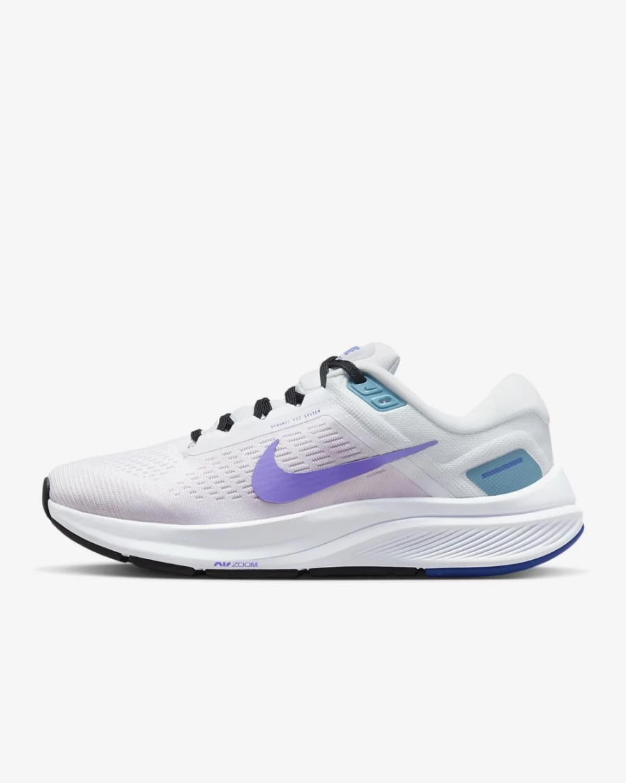 Nike Structure 24 Women's Road Running Shoes - White/Barely Grape/Cerulean/Psychic Purple