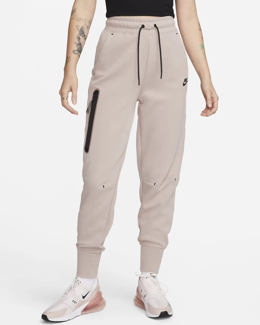 Nike Tech Fleece Women's Jogger Pants - Diffused Taupe & Black, Sportswear Comfort
