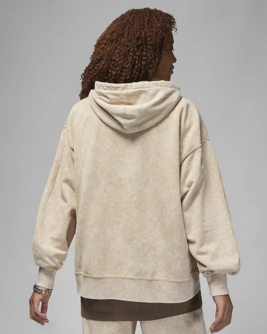 Nike Jordan Flight Women's Fleece Hoodie - Desert Color Pullover Sweatshirt