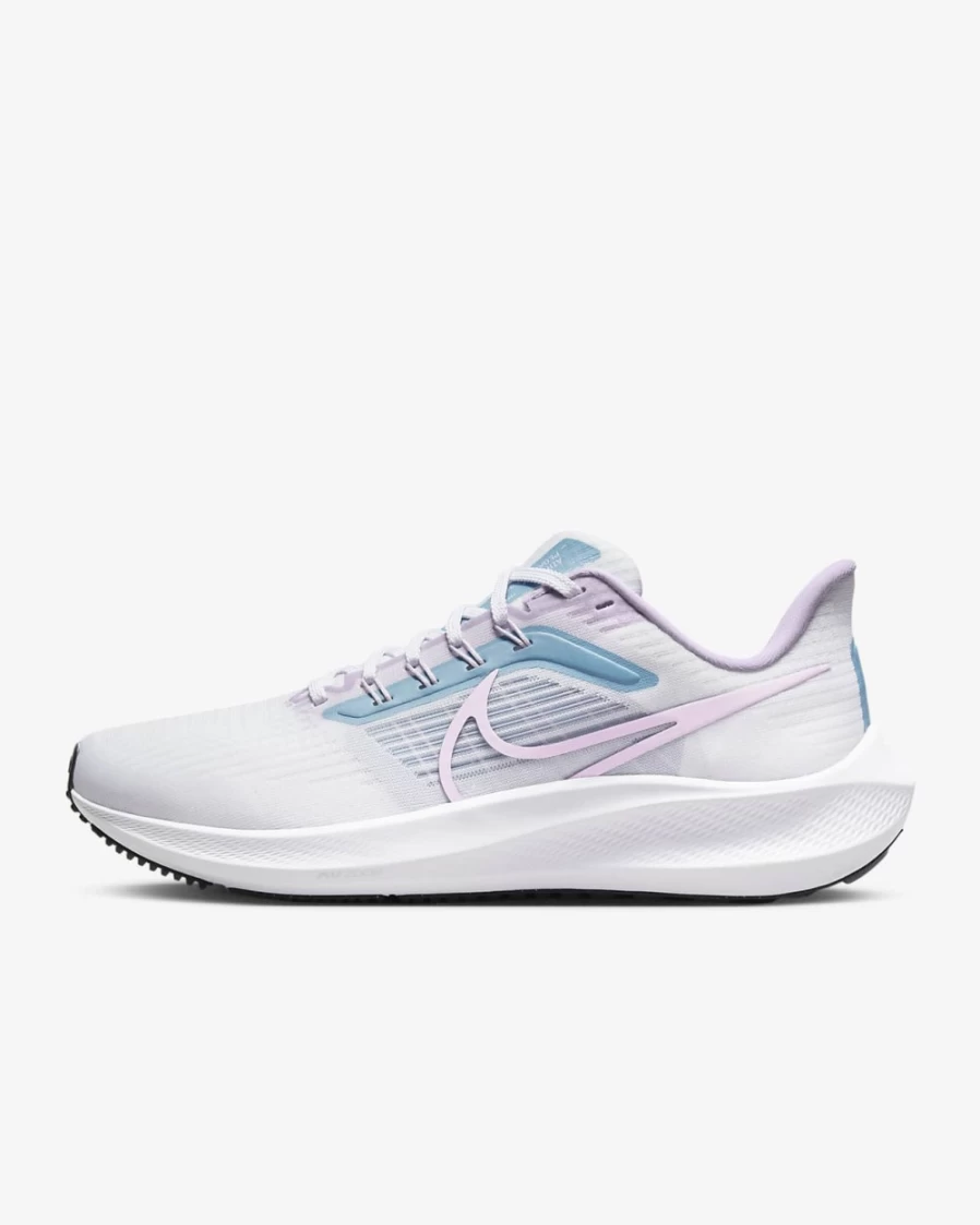 Nike Pegasus 39 Women's Road Running Shoes - White/Cerulean/Black - Lightweight Cushioned Sneakers for Women
