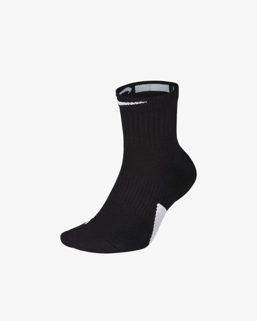 Nike Elite Mid Basketball Socks for Men & Women - Black/White High-Performance Athletic Socks