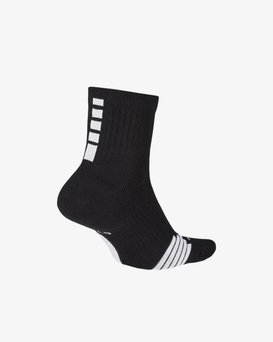 Nike Elite Mid Basketball Socks for Men & Women - Black/White High-Performance Athletic Socks
