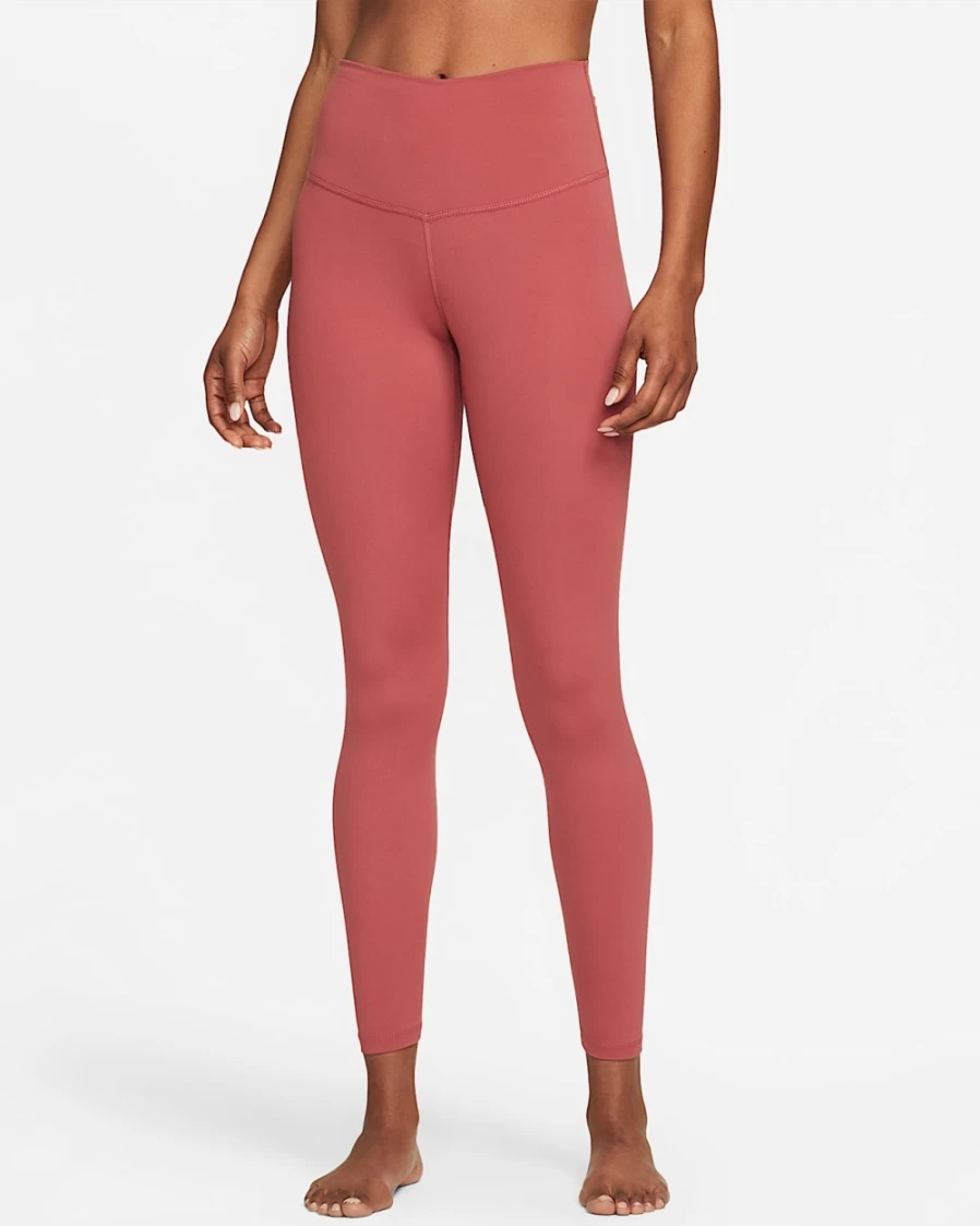 Nike Women's High-Waisted 7/8 Yoga Leggings in Canyon Rust & Iron Grey