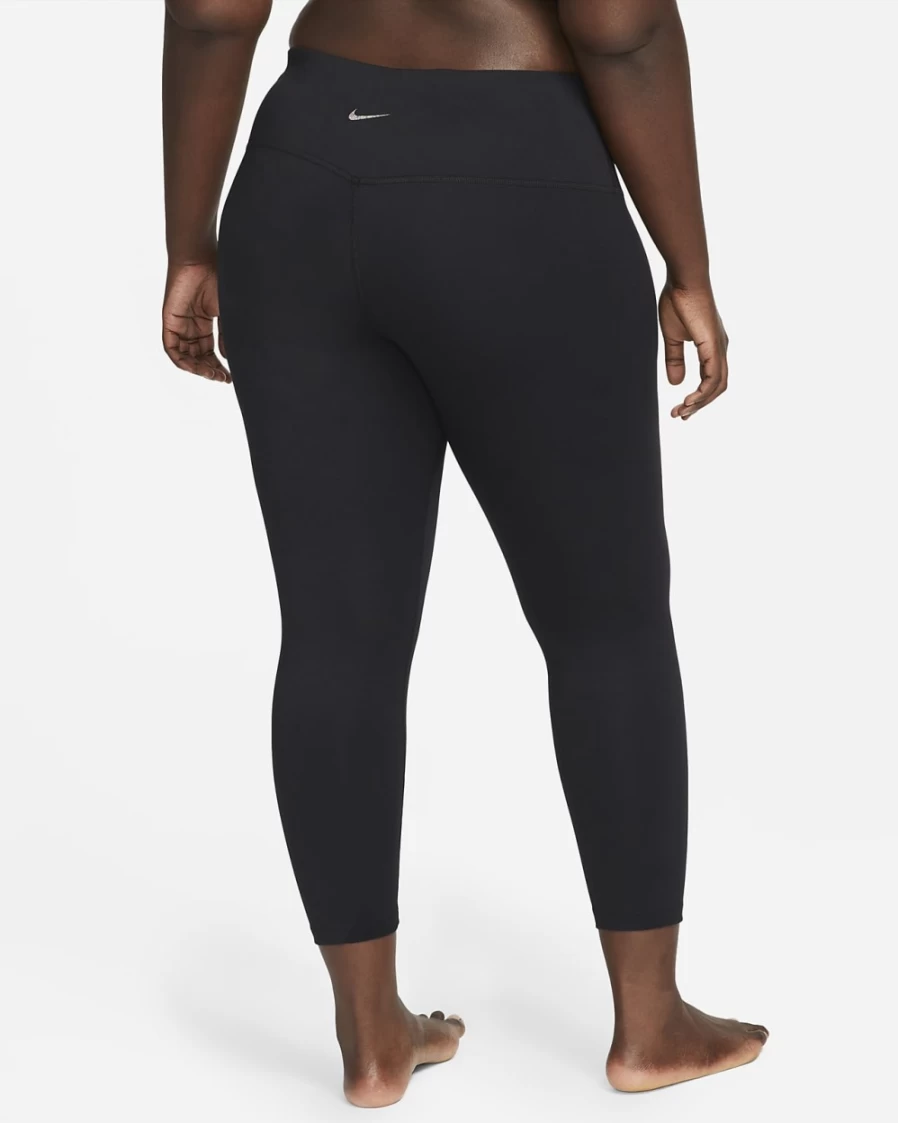 Nike Women's High-Waisted Yoga Leggings 7/8 Length - Plus Size in Black & Iron Grey